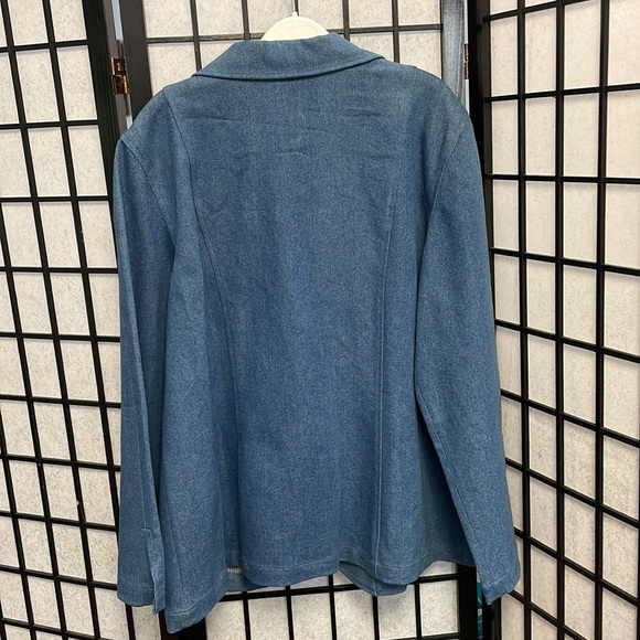 Vintage Dg2 By Diane Gilman Light Wash Denim Blazer, SZ large - Picture 6 of 9